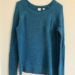 GAP Blue Crew Neck Sweater with Knit Texture